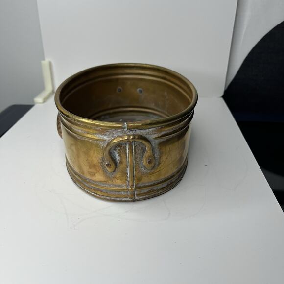 Vintage Midcentury Brass Planters Set of 3 Seashell Handle 5.5" 7" 8" - Picture 15 of 15